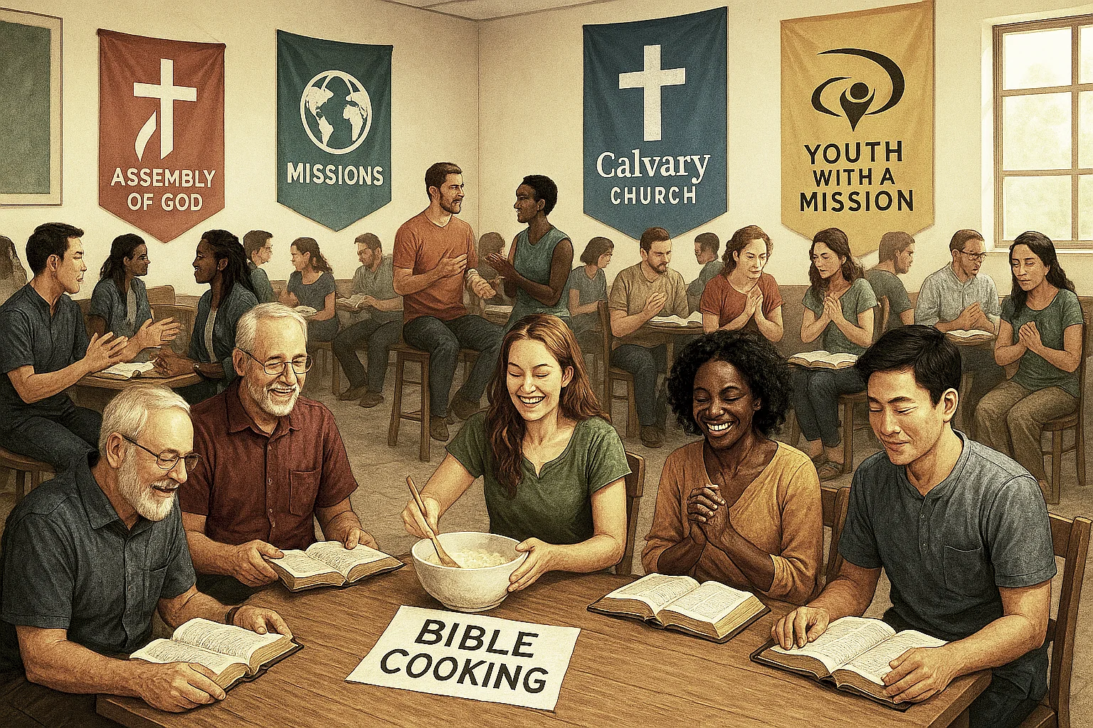 Bible Cooking 교육 장면 이미지